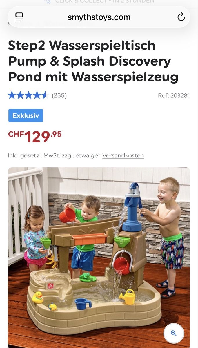 Giocattoli: Wasserspieltisch step2  – Usato da Vordemwald venduto da simba777 1