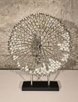 Metall Skulptur Deko – Silber/Schwarz 42 cm