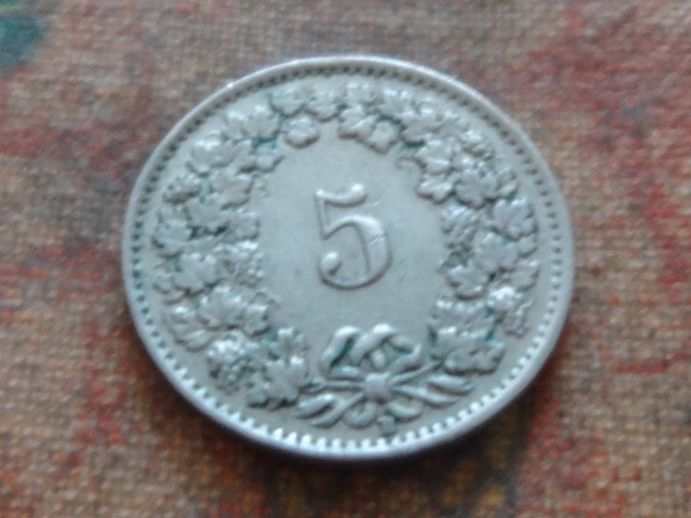 Tutti le monete: 5 Rp. 1945  (B) – Usato da Romanel-sur-Lausanne venduto da Swift13 1