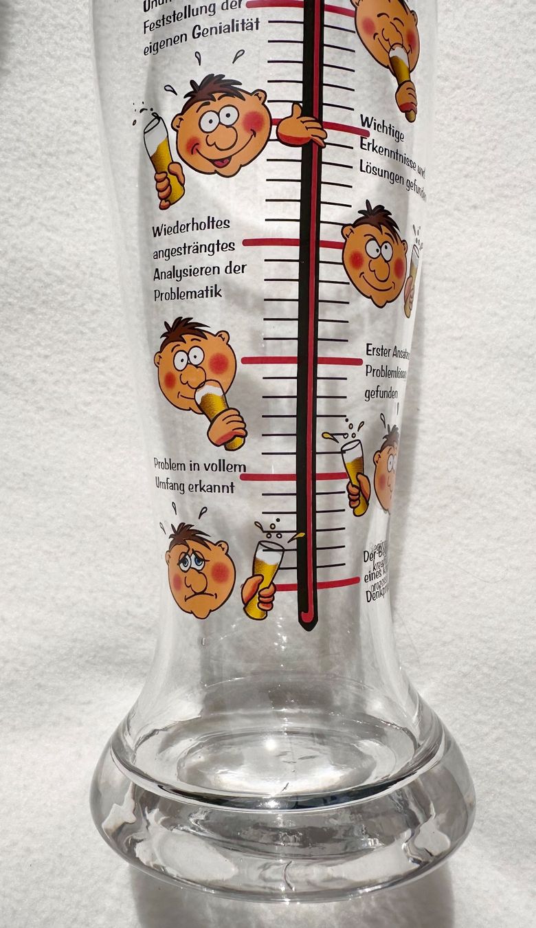 Bicchieri: Weizenglas Bierglas Problem-Lösungs BAROMETER – Nuovo (secondo la descrizione) da Rickenbach b. Wil venduto da sunneschii_ 5