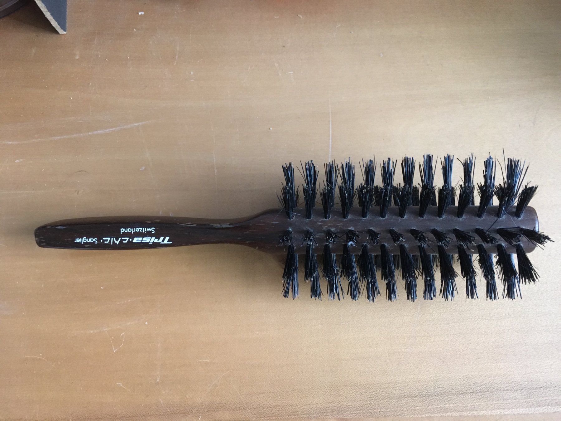 Trisa Altro per la cura dei capelli: Haarbürste rund Trisa chic sanglier – Usato da Lyss venduto da Punktum01