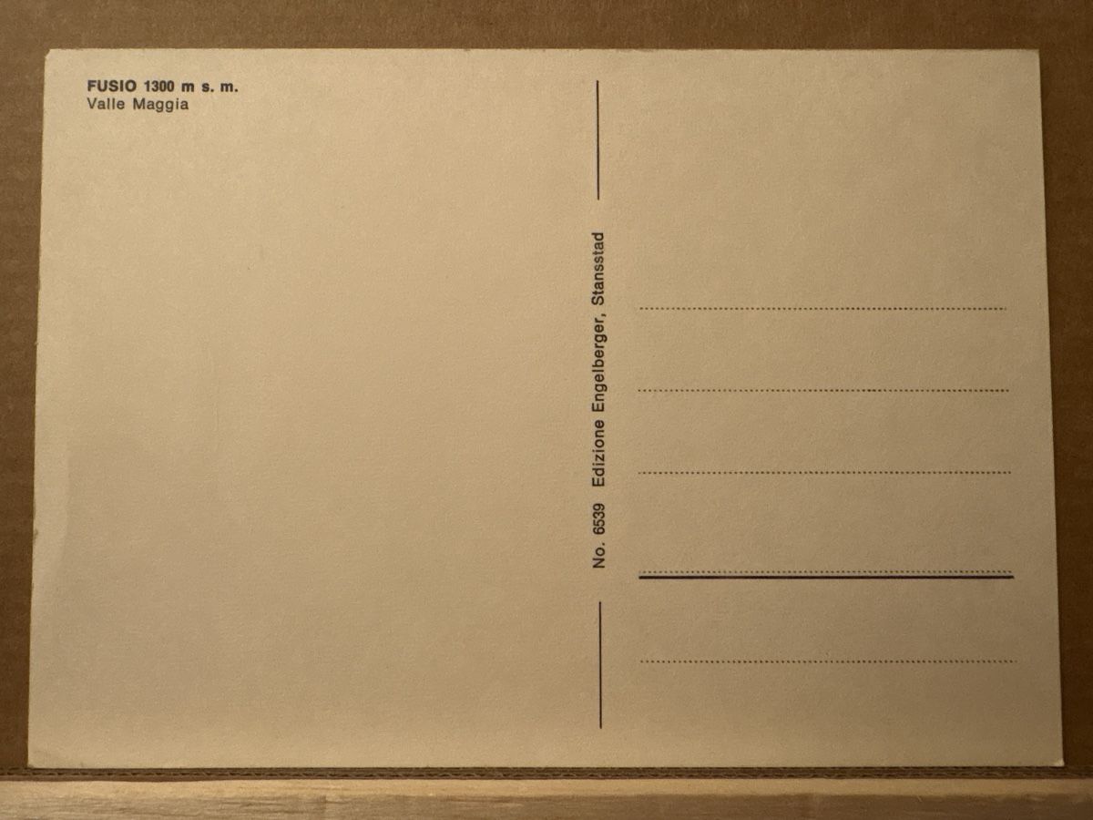 Cartoline postali: AK von Fusio Valle Maggia – Usato da Rümlang venduto da Kartenpost1 1