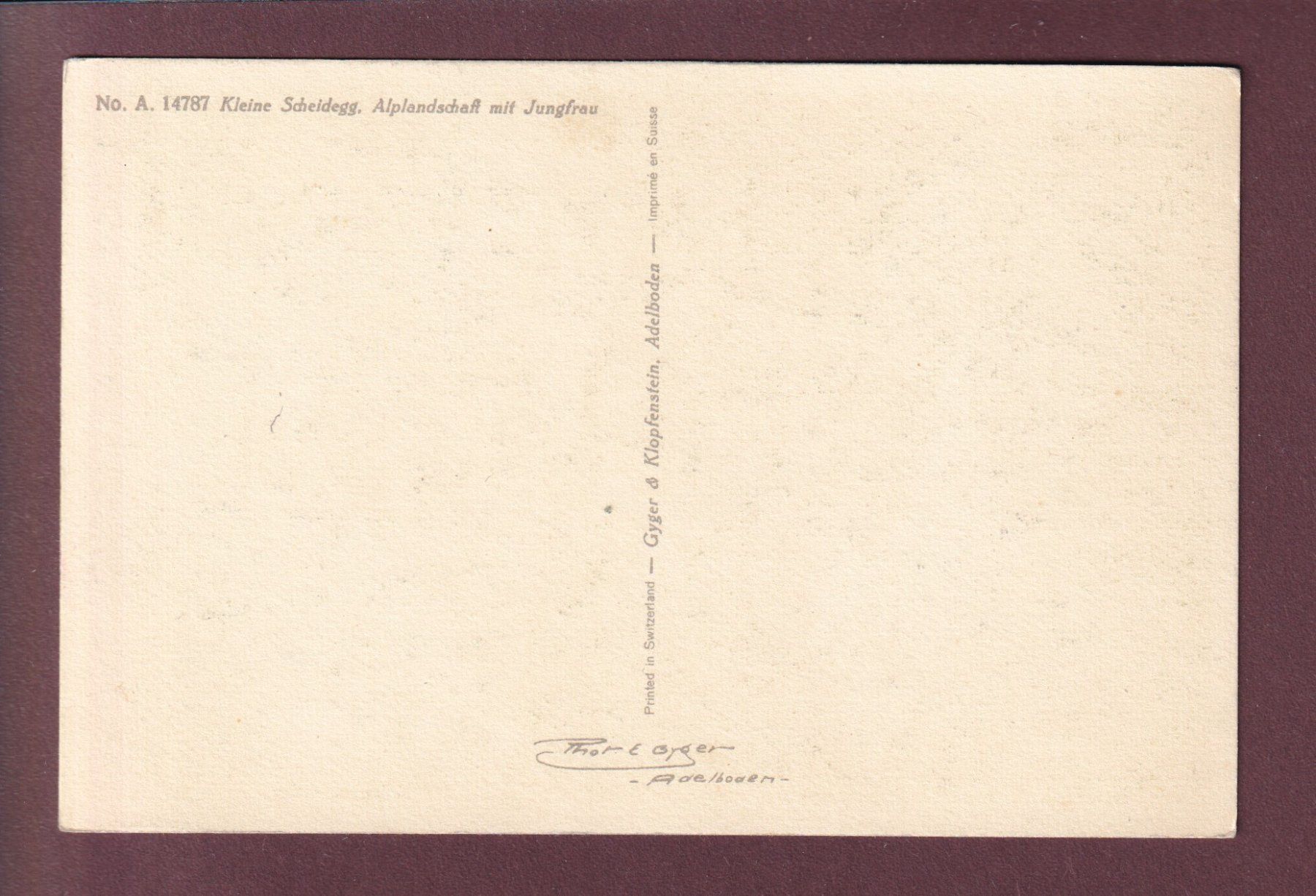 Cartoline postali: KLEINE SCHEIDEGG - Jungfrau – Usato da Pully venduto da nicecards 1