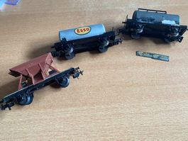 Drei BUCO Wagen H0 für Bastler ESSO, VTG, Talbot