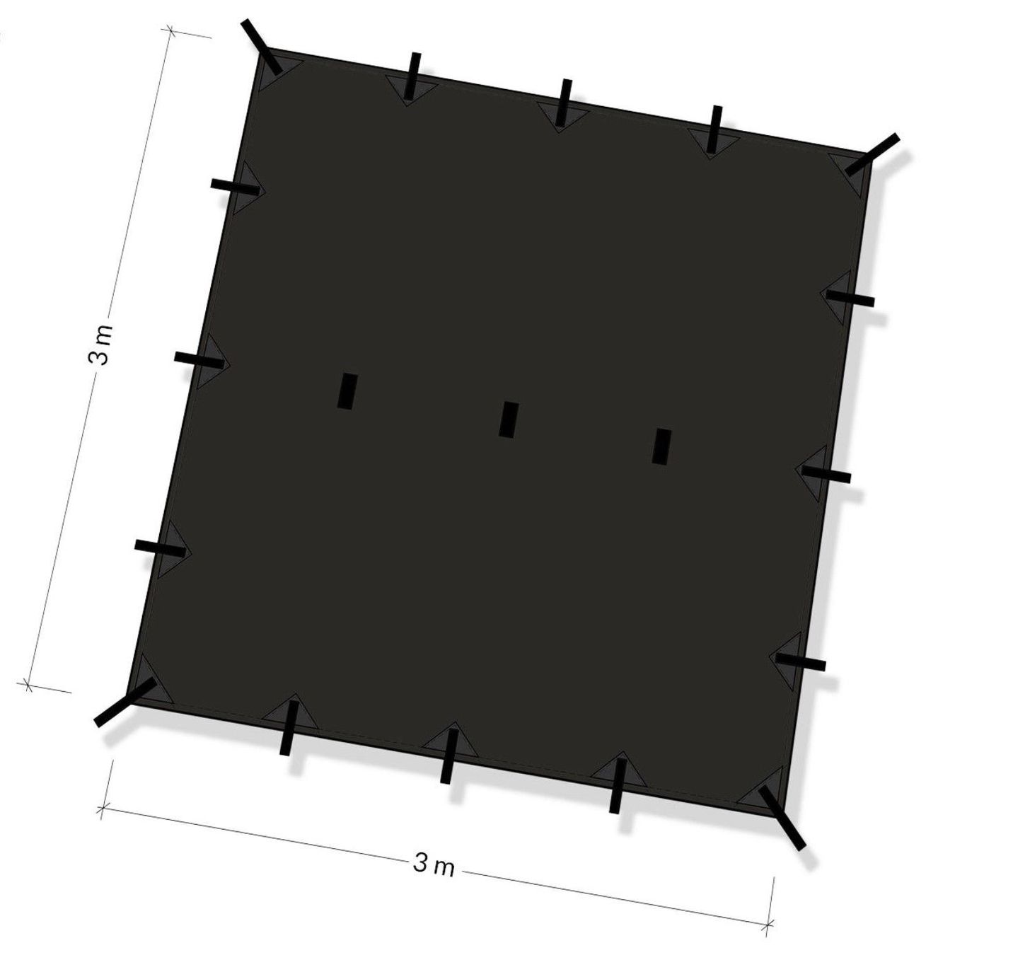DD Hammocks Altro per Esercito: DD Hammocks Tarp 3 x 3 Jet black schwarz – Nuovo e nell'imballaggio originale da Tulln venduto da HaengemattenShop 2