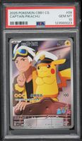 Pokemon PSA 10 Pikachu Captain Cbb1C Chinese