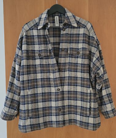 Drykorn Jackenhemd kariert blau/beige Grösse 40