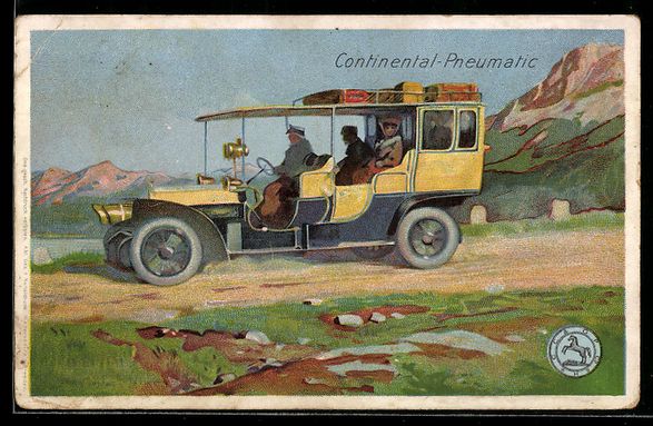 Cartoline postali: Reklame Continental-Pneumatic, Auto mit  – Usato da Berlin venduto da bartko-reher