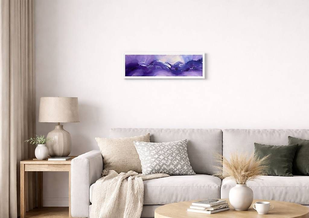 Tableaux: Acrylbild 60x20cm violett-blau – Neuf avec emballage d'origine à Urdorf par manuela4 1