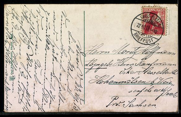 Cartoline postali: AK Davos, Davoser See im Winter, 1913 – Usato da Berlin venduto da bartko-reher 1