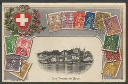 Cartte P de 1913 ( Une Pensée de Nyon )