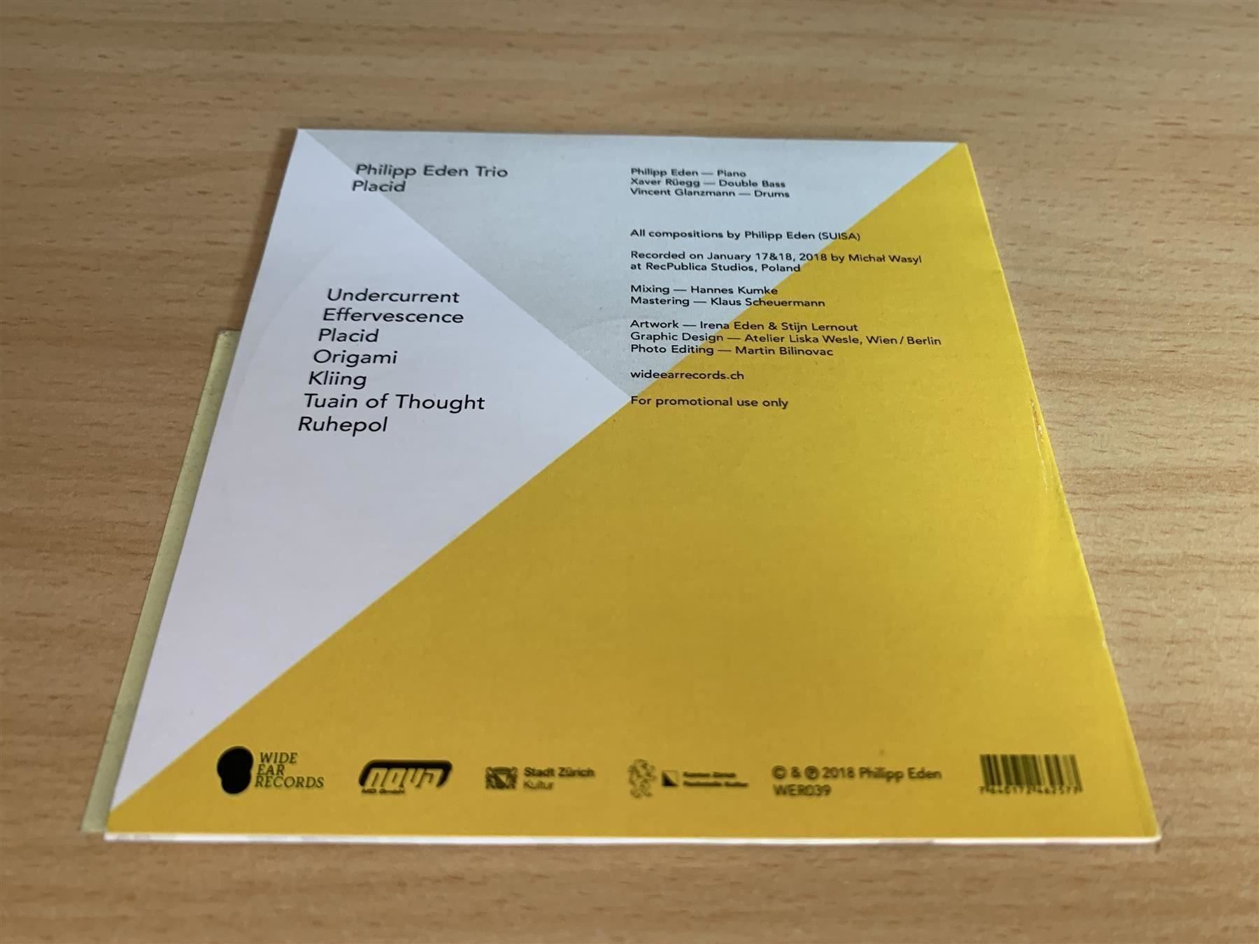 CD: Philipp Eden Trio – Placid – Usato da Rikon im Tösstal venduto da Alpenmutz 1