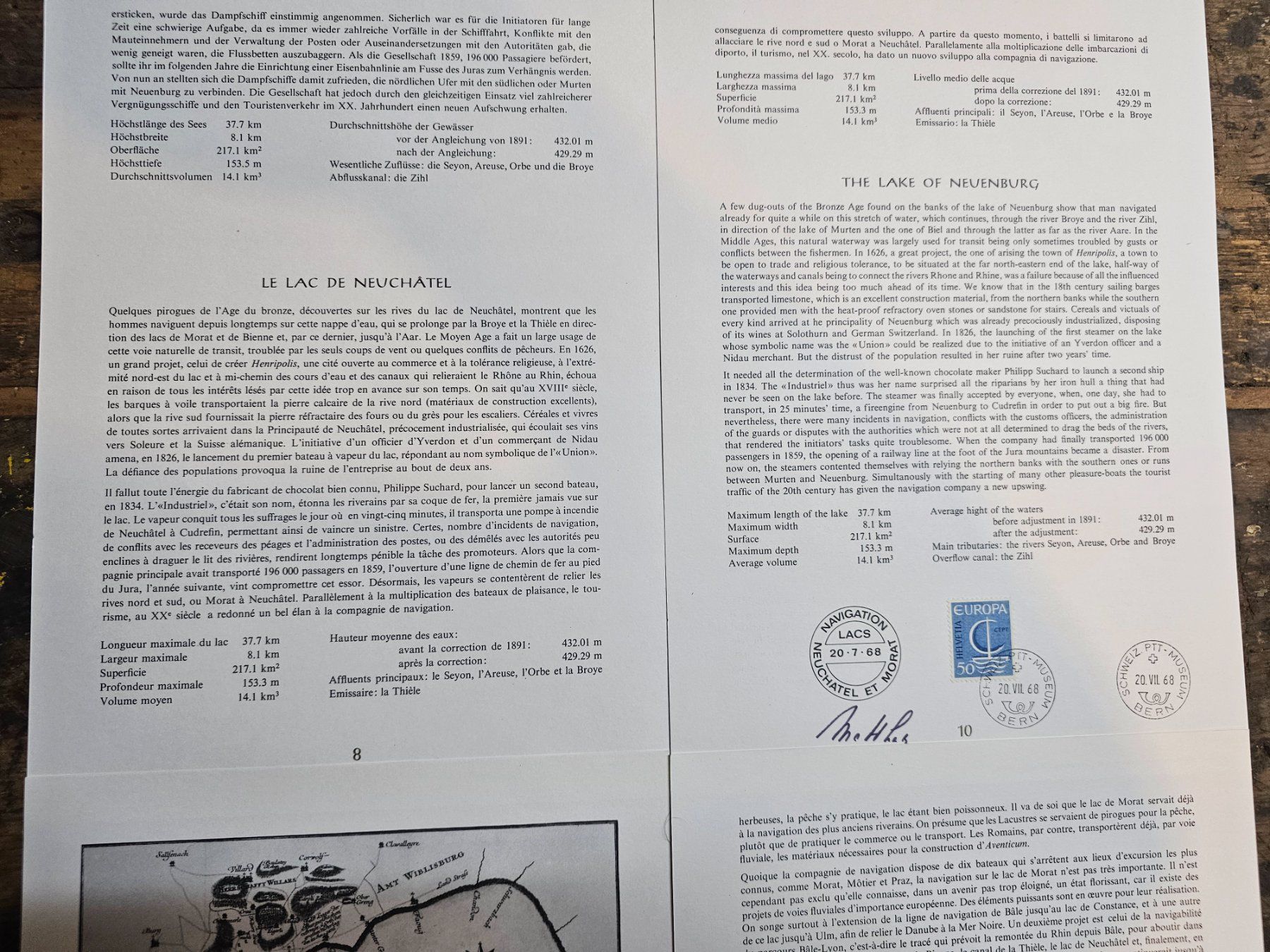 Tutti i francobolli: CH 20.VII.68 Solothurn-Yverdon / Solothurn-Murten – Usato da Monte Carasso venduto da giave 2