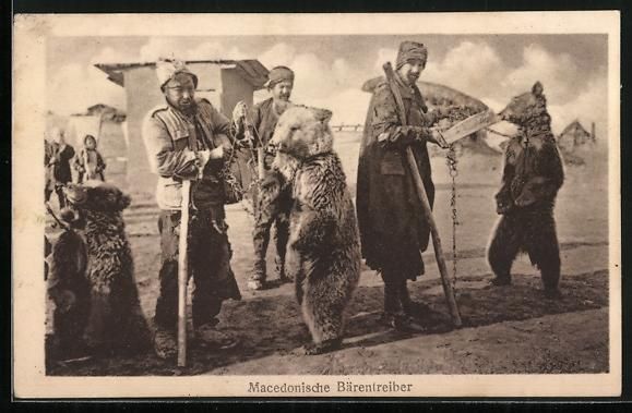 Cartoline postali: Macedonische Bärentreiber mit einem Tan – Usato da Berlin venduto da bartko-reher