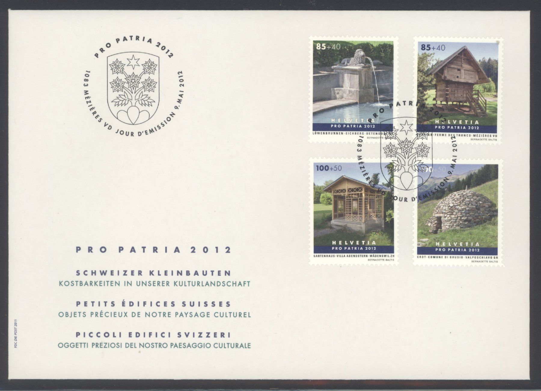 Tutti i francobolli: 2012, FDC, Pro Patria – Usato da Willisau venduto da Vollstempel