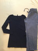 Jogging Hose und langärmeliges T-shirt S blau