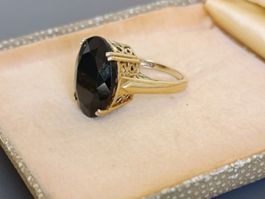 Magnifique bague Cocktail  XXL vintage en argent plaqué or !
