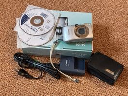 Canon Digital IXUS 970 IS 10MP Kompaktkamera 5x Zoom Silber