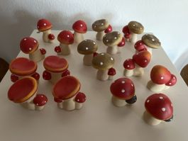 Herbst Dekoration Pilze 🍄‍🟫 🍄 18Stk Keramik