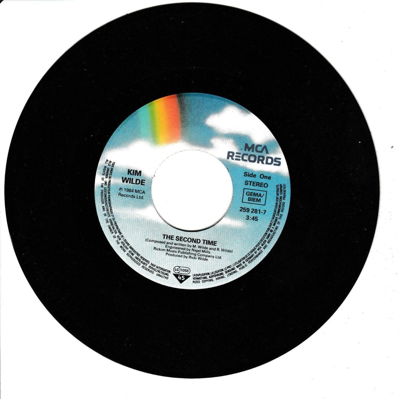 Schallplatten: Kim Wilde - The second time 7" Vinyl 1984 – Gebraucht aus Tübach von JamesStone 2
