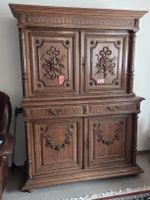 meuble en bois sculpté 2 éléments annee 50/60