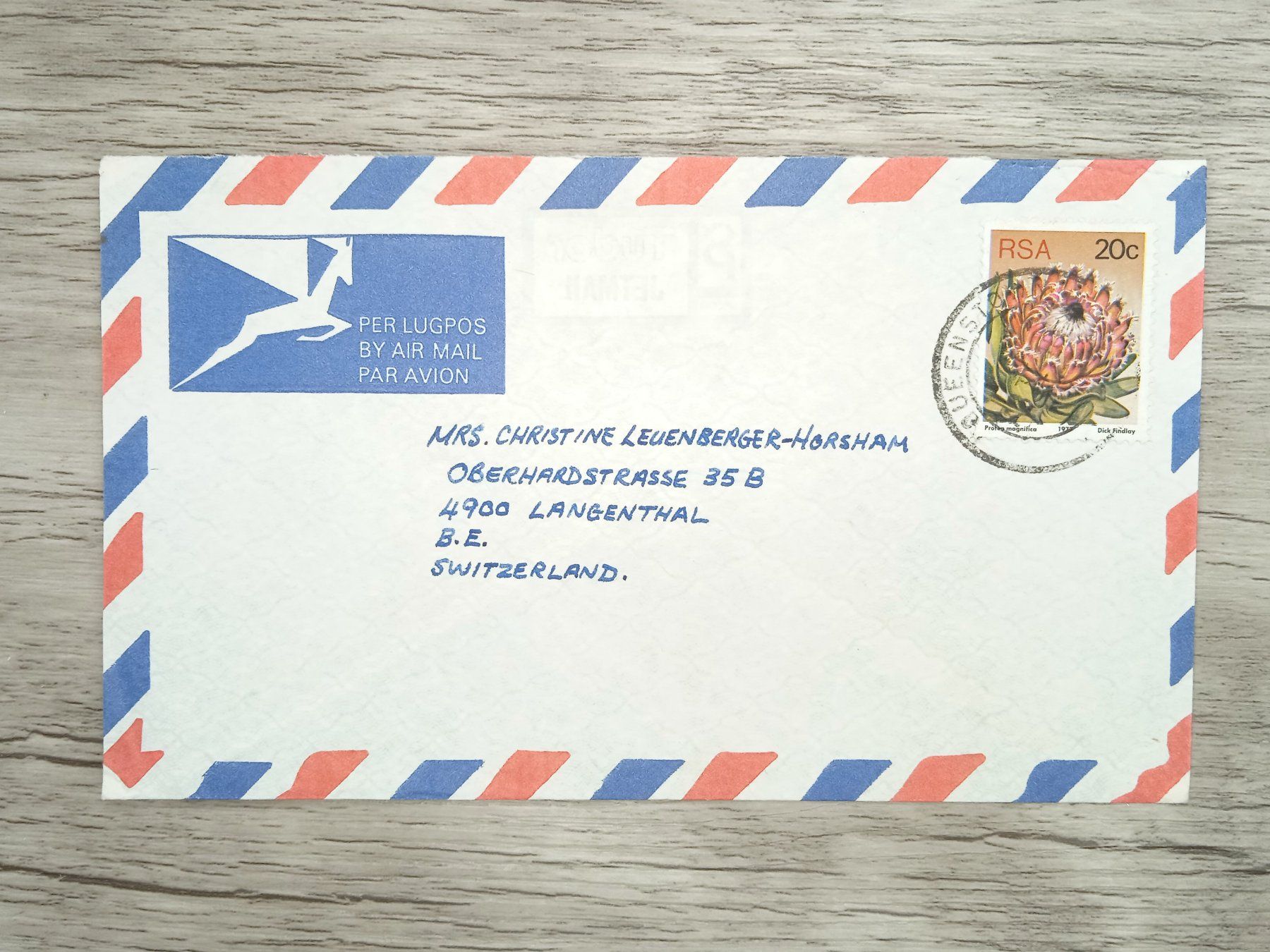 Tutti i francobolli: TR70 Enveloppe + Timbre RSA 19xx – Usato da Cousset venduto da Patrick_Collections