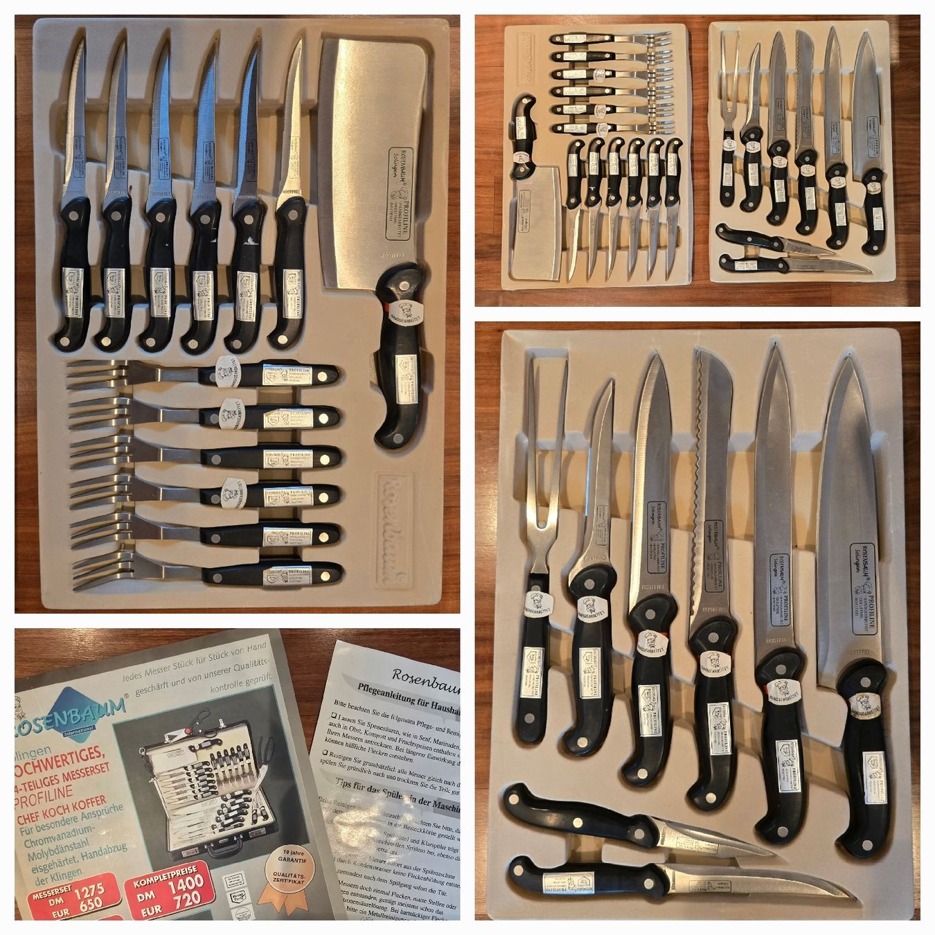 Coltelli: 24-tlg Messer-Set neu! – Nuovo e nell'imballaggio originale da Widnau venduto da Schurlibua