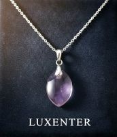 Silber 925 Anhänger Natur-Amethyst  - Neu