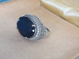 Superbe Bague Cocktail en Argent 925!