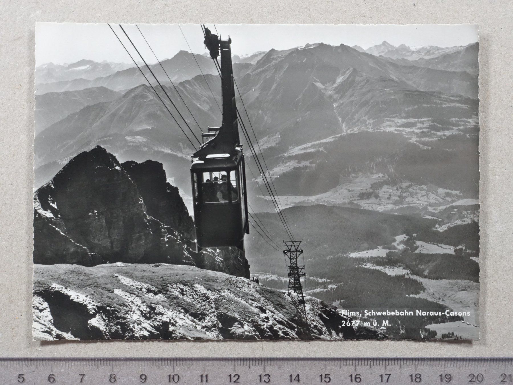 Cartoline postali: Flims, Schwebebahn Naraus - Casons, Luftseilbahn – Usato da Lenzburg venduto da fh1