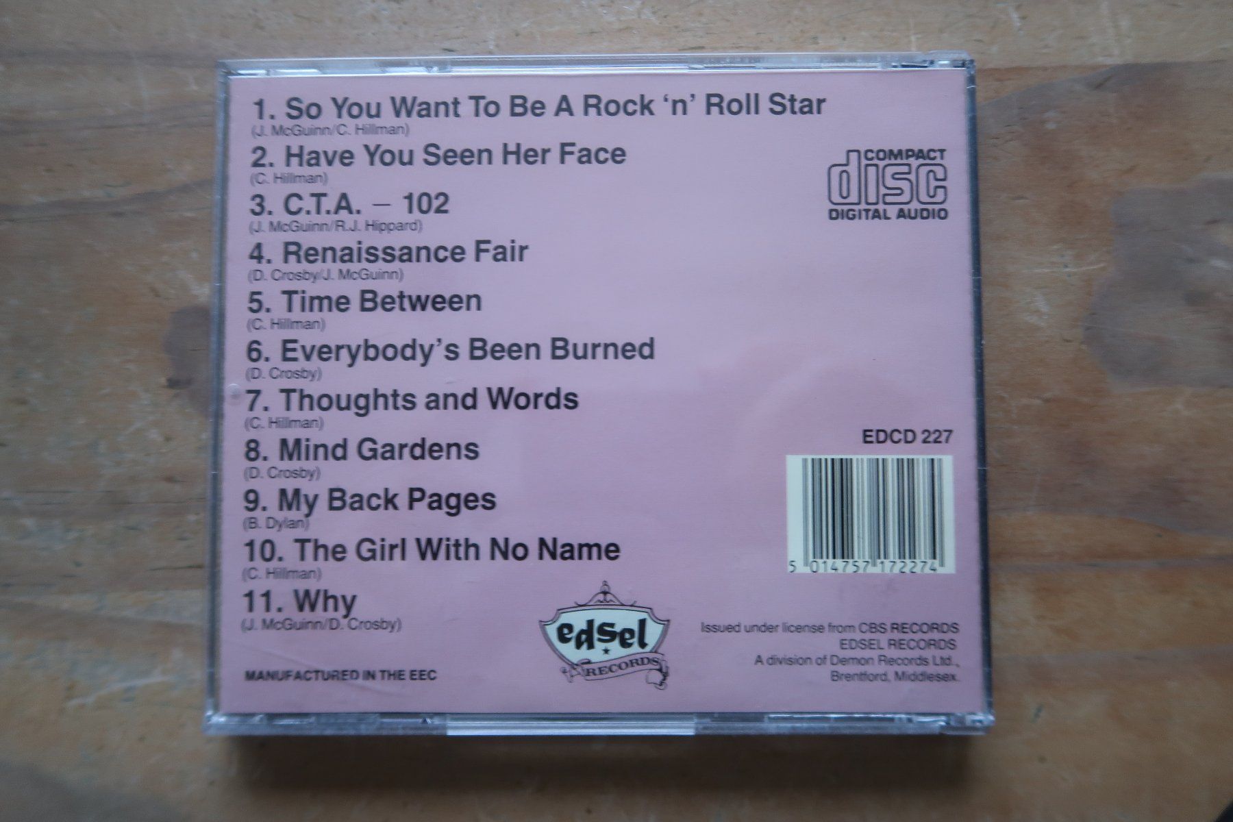 CD: THE BYRDS - YOUNGER THAN YESTERDAY - CD – Usato da Basel venduto da Patiscat 1
