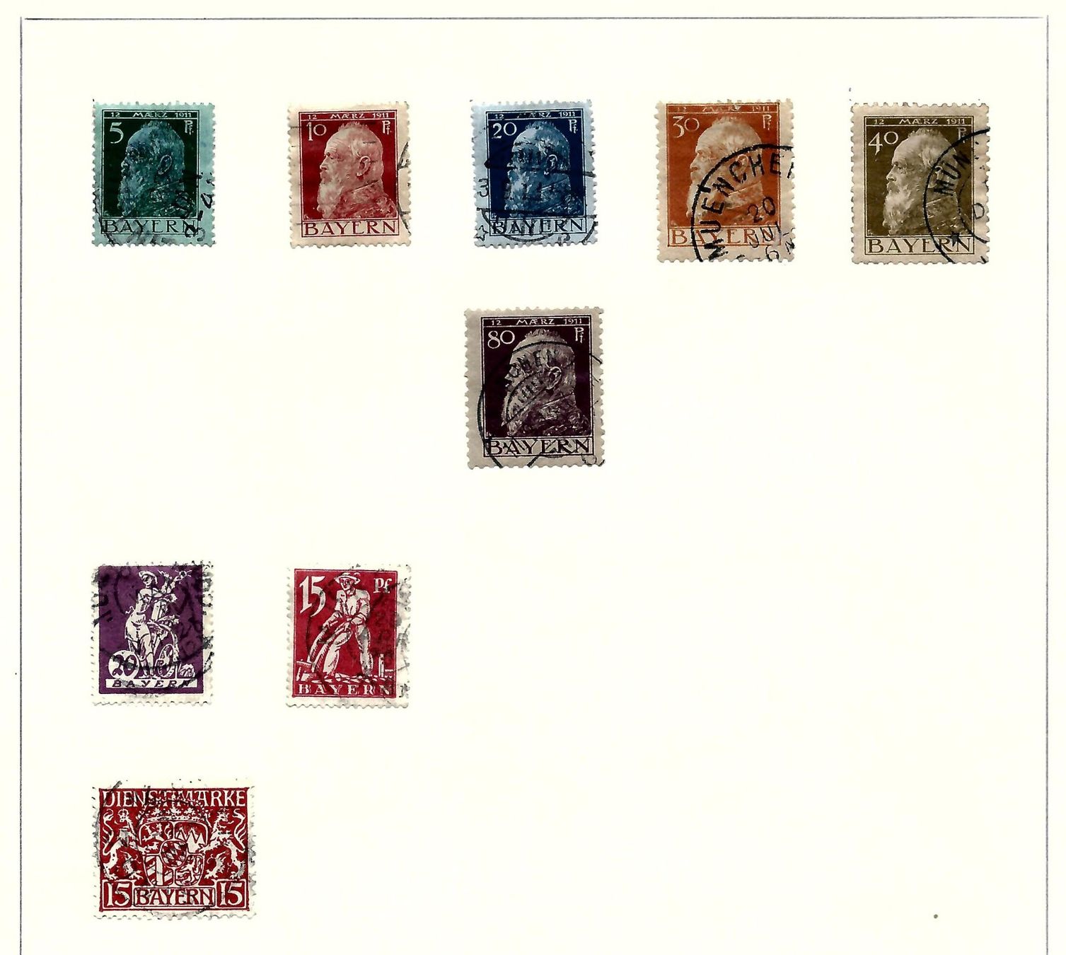 Alle Briefmarken: Lot Bayern – Gebraucht aus Fislisbach von Zigzag12 1