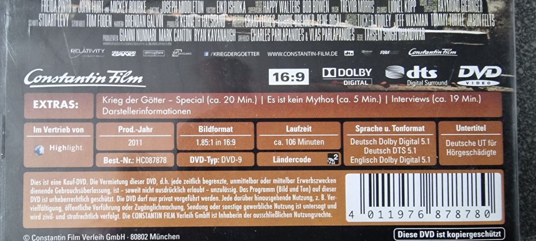Tutti i DVDs: DVD Krieg der Götter – Usato da Oetwil am See venduto da fineli2 1