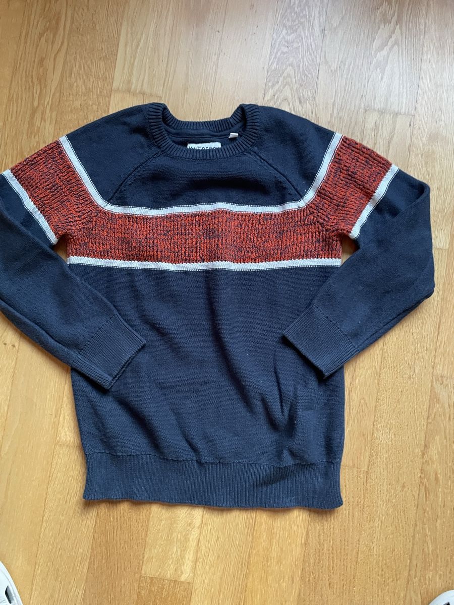 C&A Pullover & Sweatshirts: C&A Strickpullover Gr. 140, blau-rot-weiss – Gebraucht aus Bern von brup