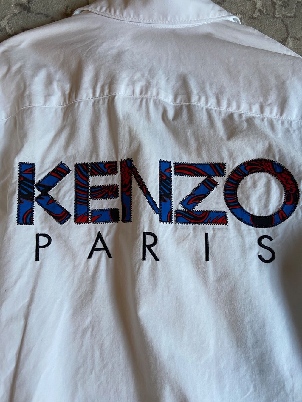 Camicie: Kenzo Back Logo Button Down Long Sleeve Shirt White – Usato da Münchenstein venduto da B771 8