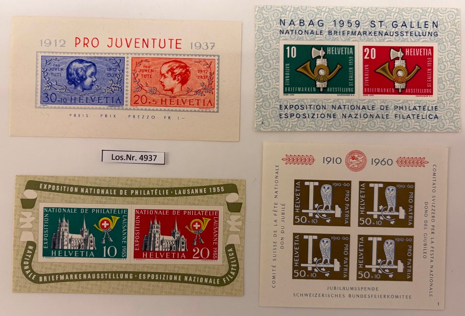 Tutti i francobolli: Kleines Lot Blocks postfrisch ** hoher Kat. 102.- – Usato da Wallisellen venduto da mgeser01