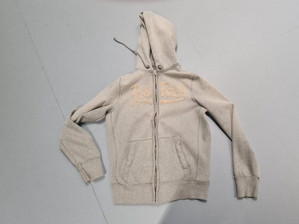 Abercrombie & Fitch Herren Hoodie Jacke, Grösse XL, grau Kaufen auf