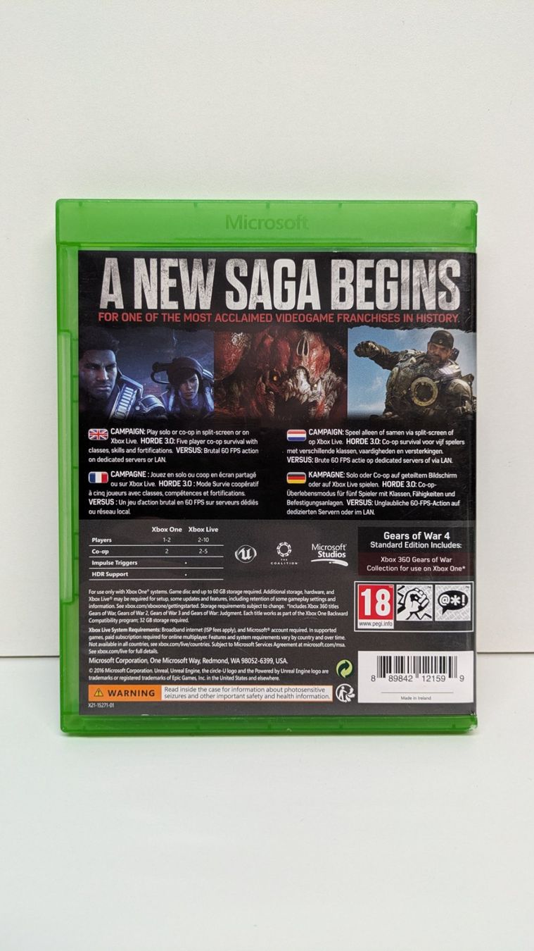 Giochi: Gears of War 4 - Xbox One – Usato da Menziken venduto da mame18 2