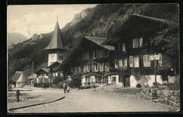Meiringen, Strassenpartie mit dem Gastho