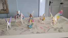 Schleich Elfen, Pegasus, Einhörner, Set mit 6 Stück, Top!
