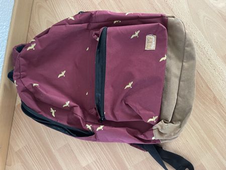 Rucksack Spiral bordeaux mit Muster guter Zustand