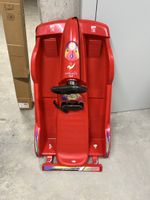 Rodelschlitten rot mit Lenkrad guter Zustand