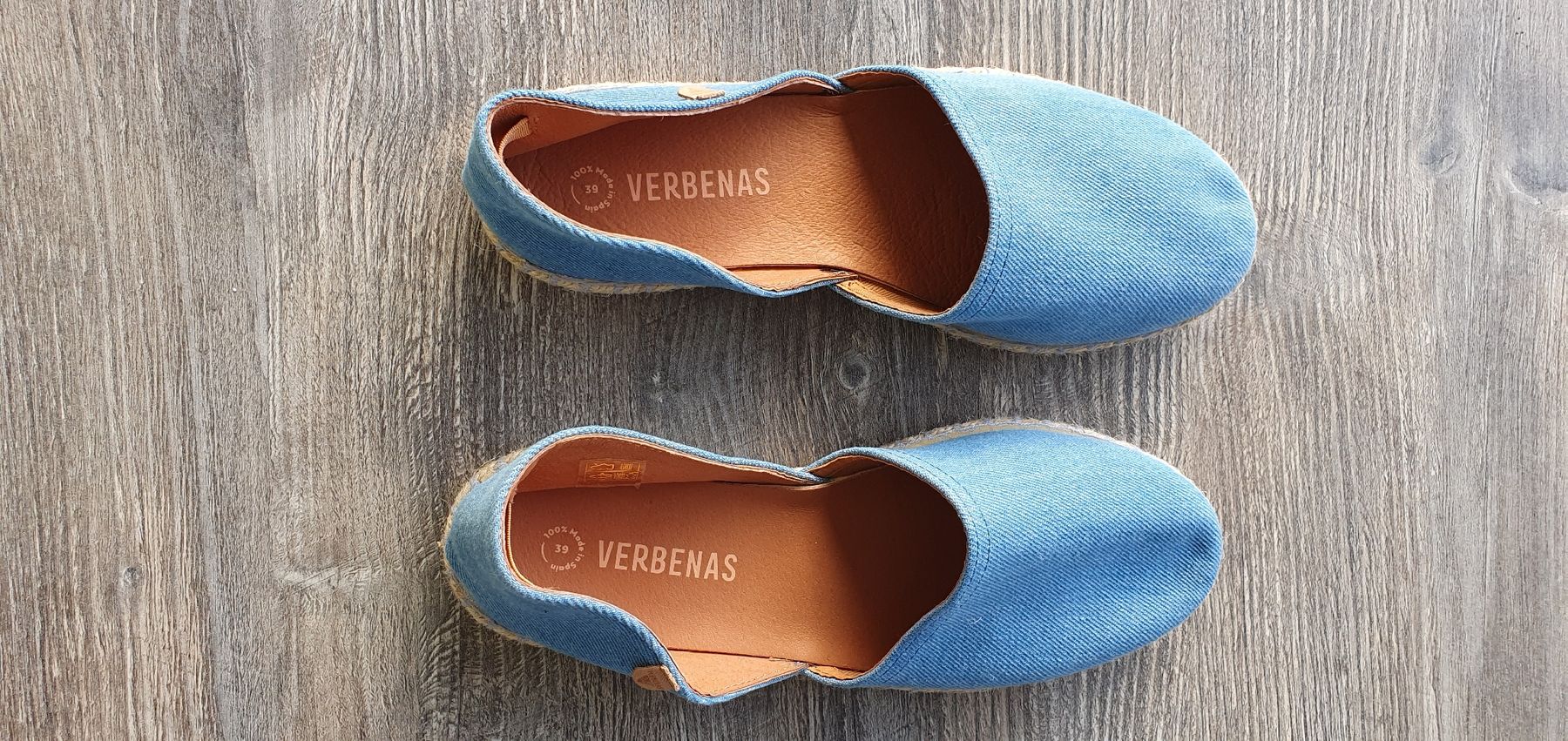 Damenschuhe: Verbenas Espadrilles, Stoffoptik hellblau Gr. 39 - Neu – Neu (gemäss Beschreibung) aus Möriken AG von Katze110