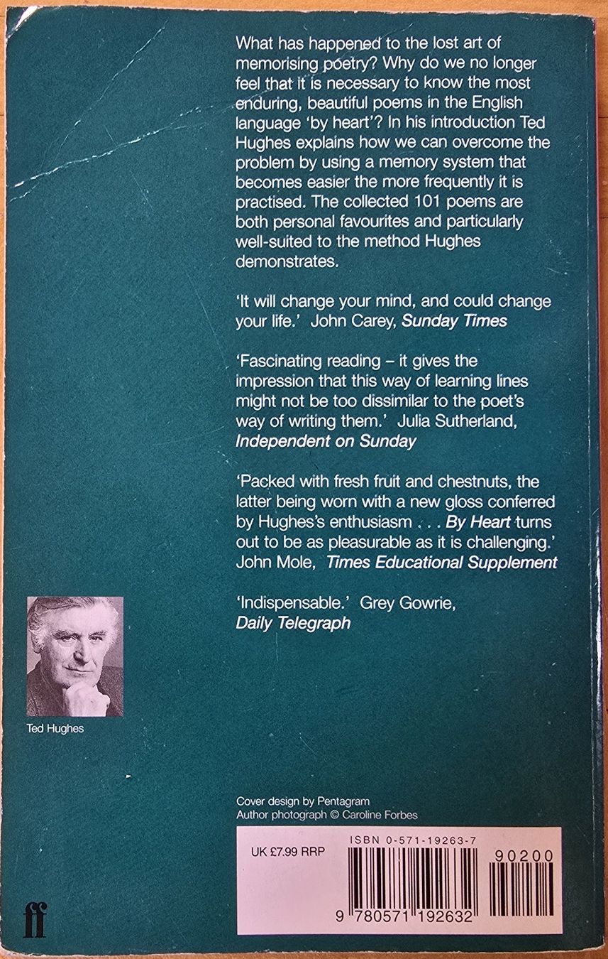 Libri: Ted Hughes : By Heart - 101 Poems to Remember – Usato da Froideville venduto da xXSebastienXx 1