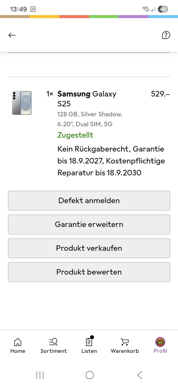Samsung Handys / Smartphones: Samsung Galaxy S25 – Gebraucht aus Oberuzwil von Umlobo 3