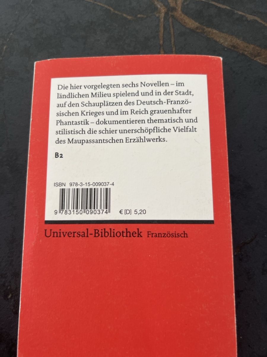 Bücher: Guy de Maupassant Six contes Reclam – Neu (gemäss Beschreibung) aus Lyss von lio_9dvs 1