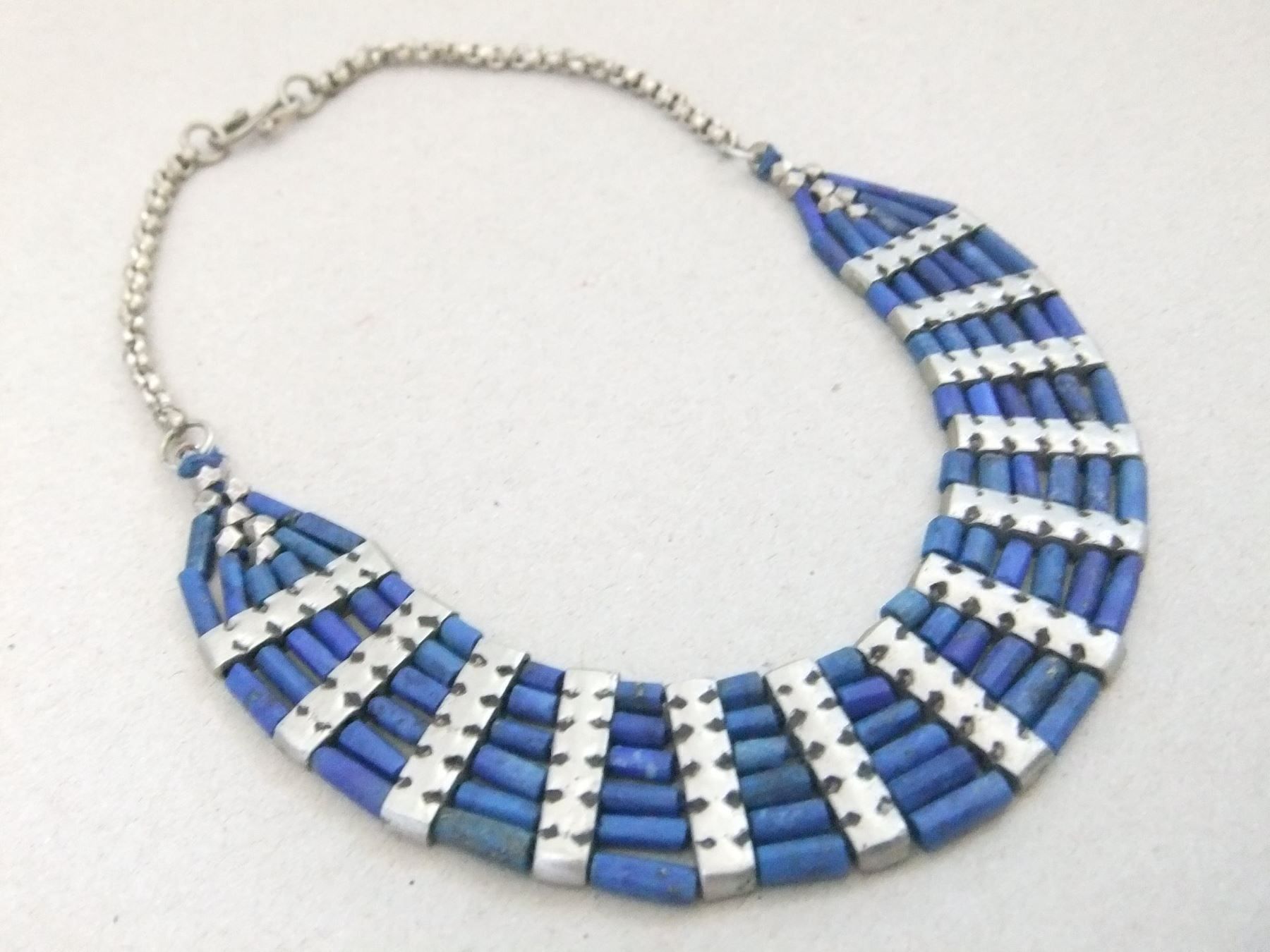 Ketten: Ethno Lapislazuli Halskette - 925 Silber – Gebraucht aus Esslingen von eintagammeer 1