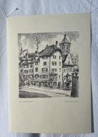 Original Lithographie von J. Nohl - Blick in die Münster...