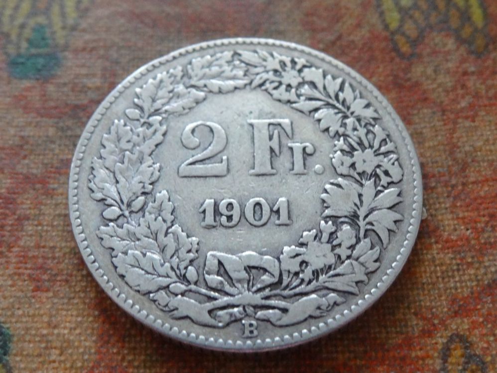 Tutti le monete: 2 Fr. 1901  (B) – Usato da Romanel-sur-Lausanne venduto da Swift13