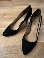 Elegant Black Suede Kitten Heels - Size 39